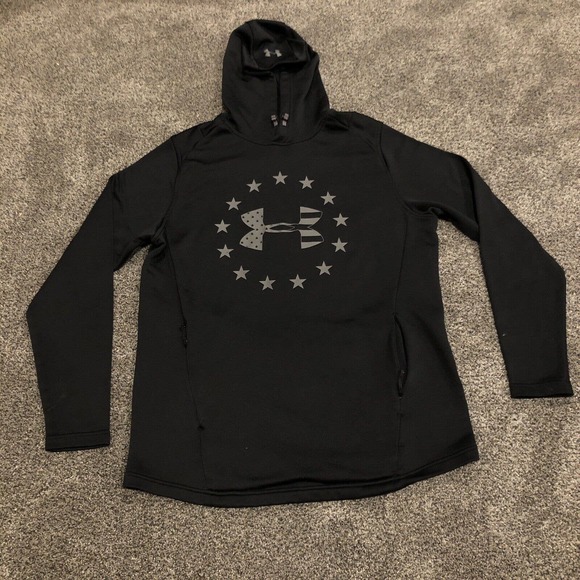 Under Armour | Shirts | Under Armour Sweater Adult Large Black Lightweight  Hoodie Sweatshirt Mens Read | Poshmark